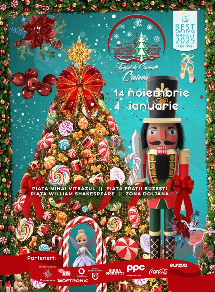 Magia sărbătorilor de iarnă revine la Craiova Târgul de Crăciun își deschide porțile vineri, la ora 18.00